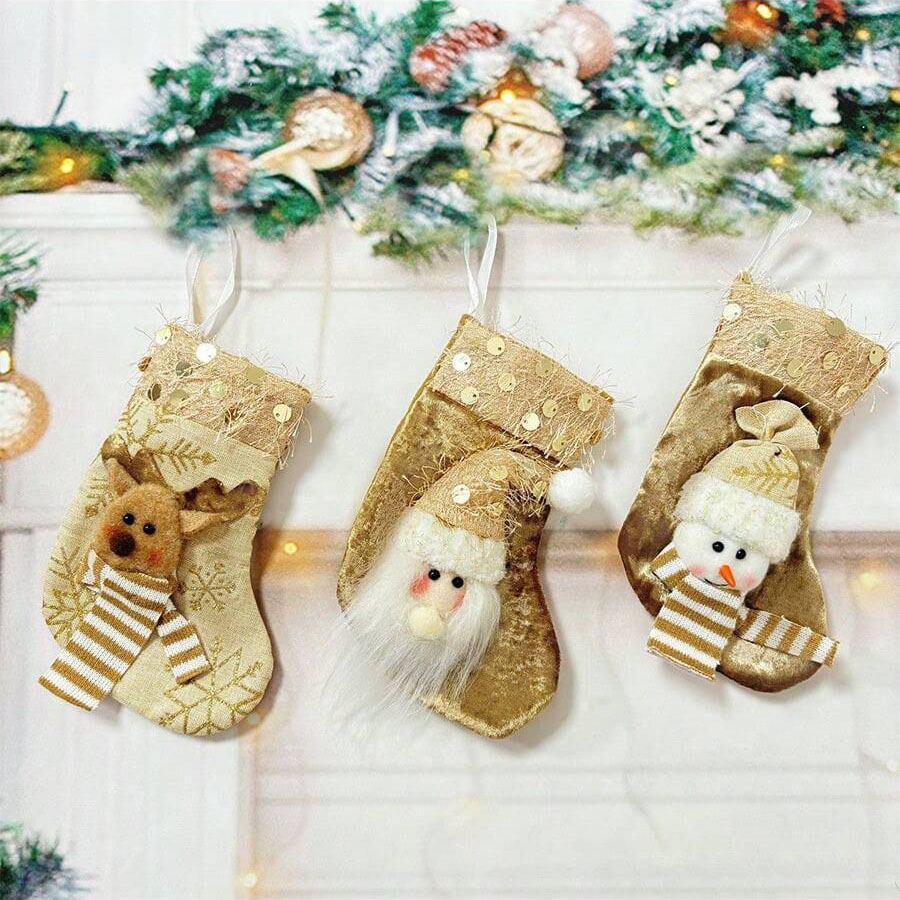 3pcs Christmas Decoration Stoc - Christmas Stocking Hanging ulasan dan harga
