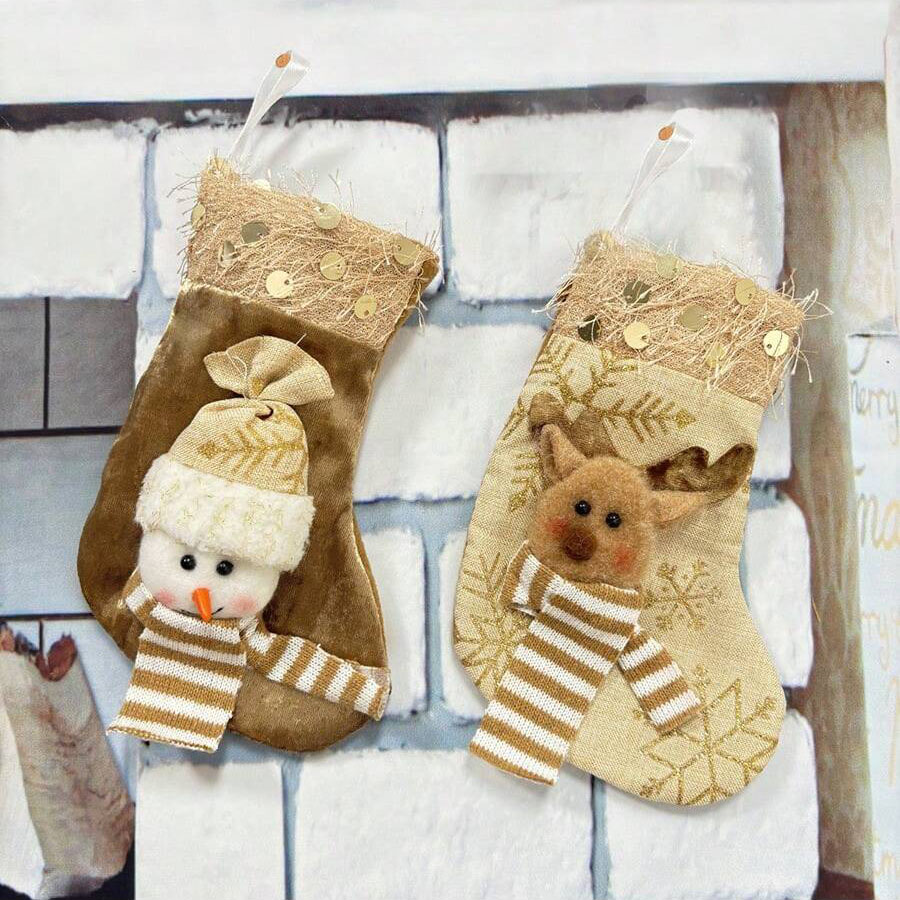 3pcs Christmas Decoration Stoc - Christmas Stocking Hanging ulasan dan harga