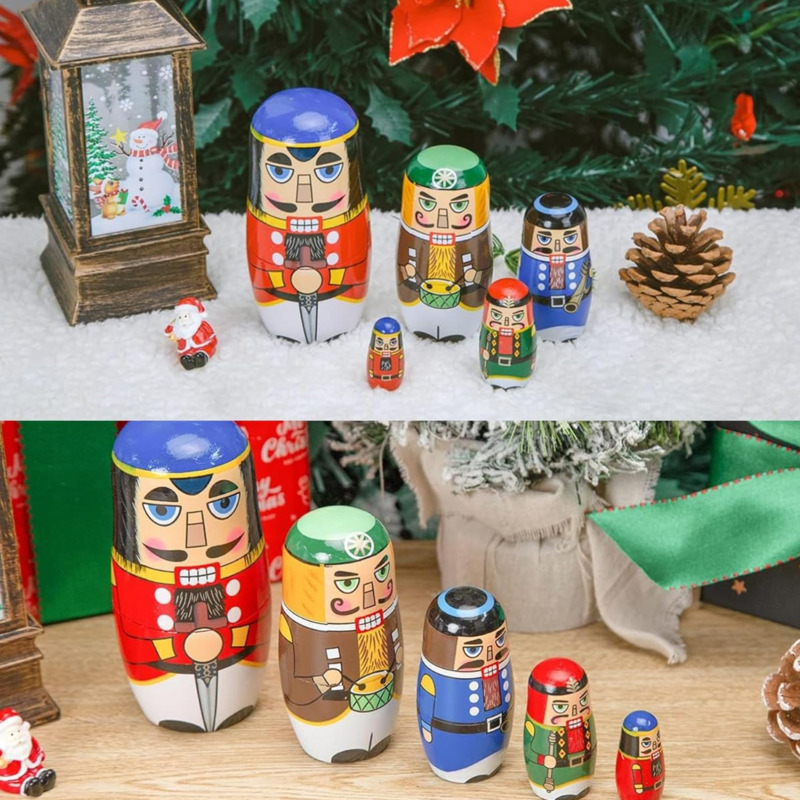 5pcs Russian Nutcracker Nestin - Nutcracker Figurine ulasan dan harga