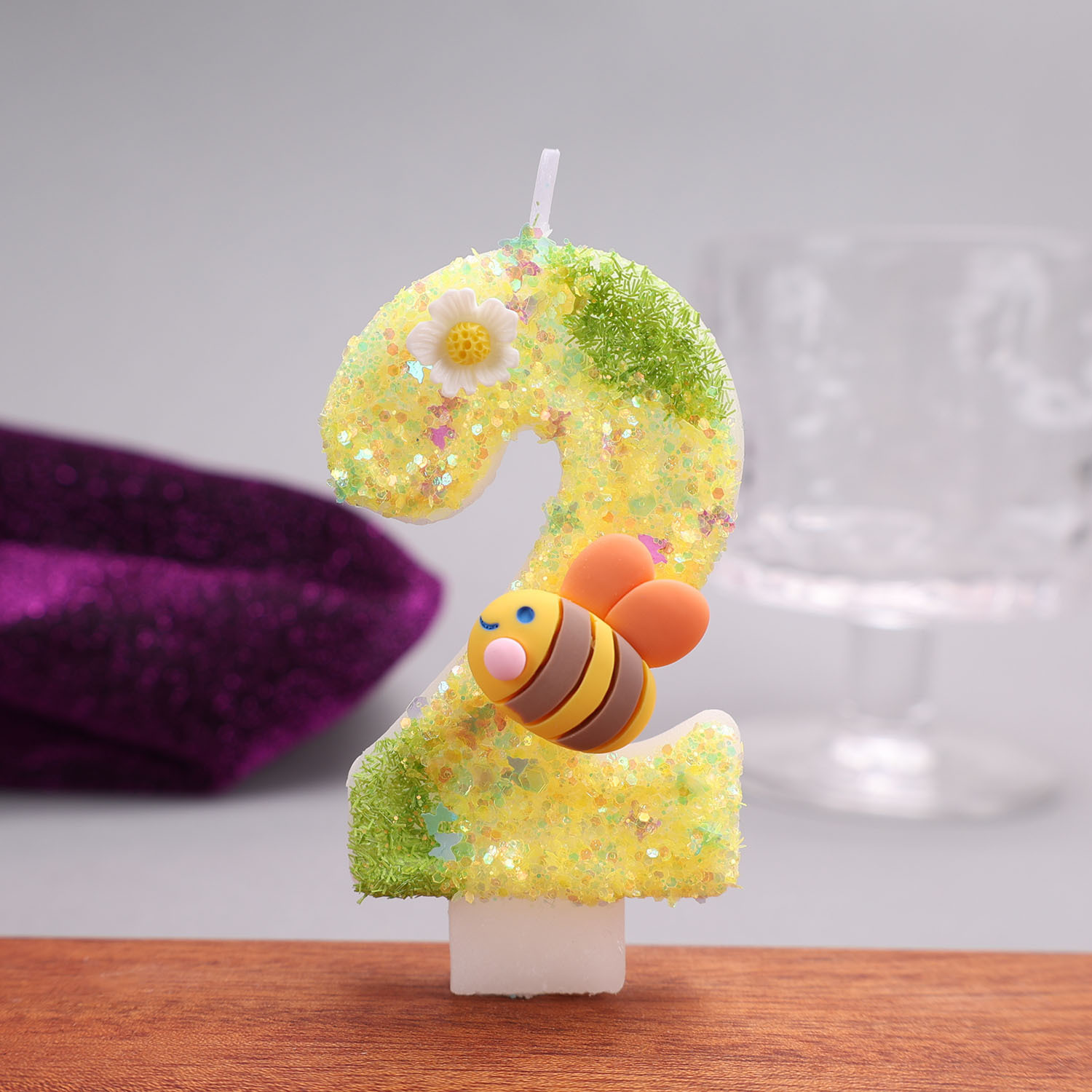 Yellow-Green Digital Candles,  - Holiday Candle Set ulasan dan harga