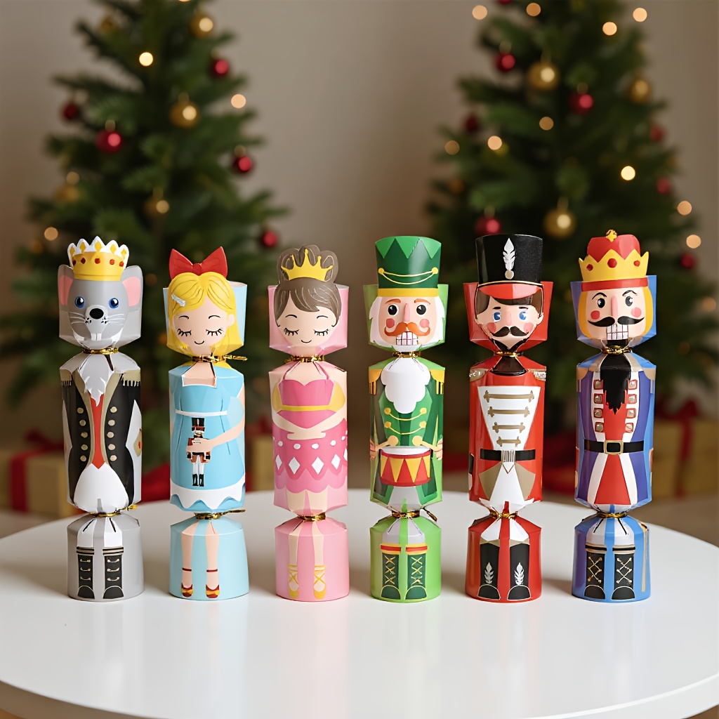 24Pcs Christmas Cracker Nutcra - Nutcracker Figurine ulasan dan harga