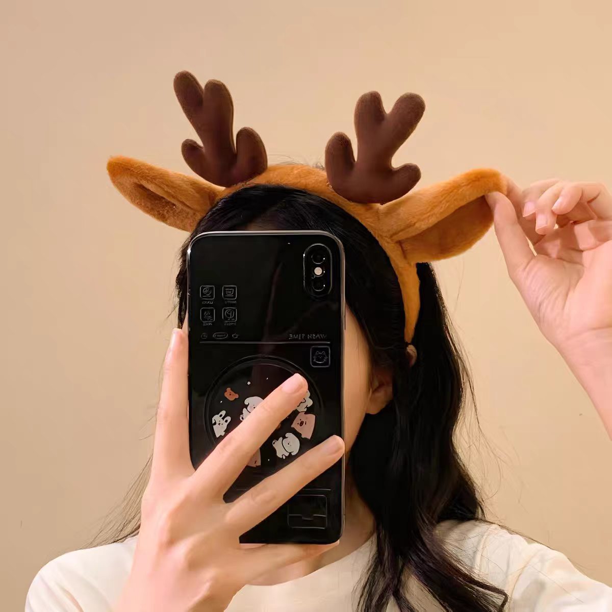 Christmas Costume Snowflake De - Reindeer Antlers Headband ulasan dan harga