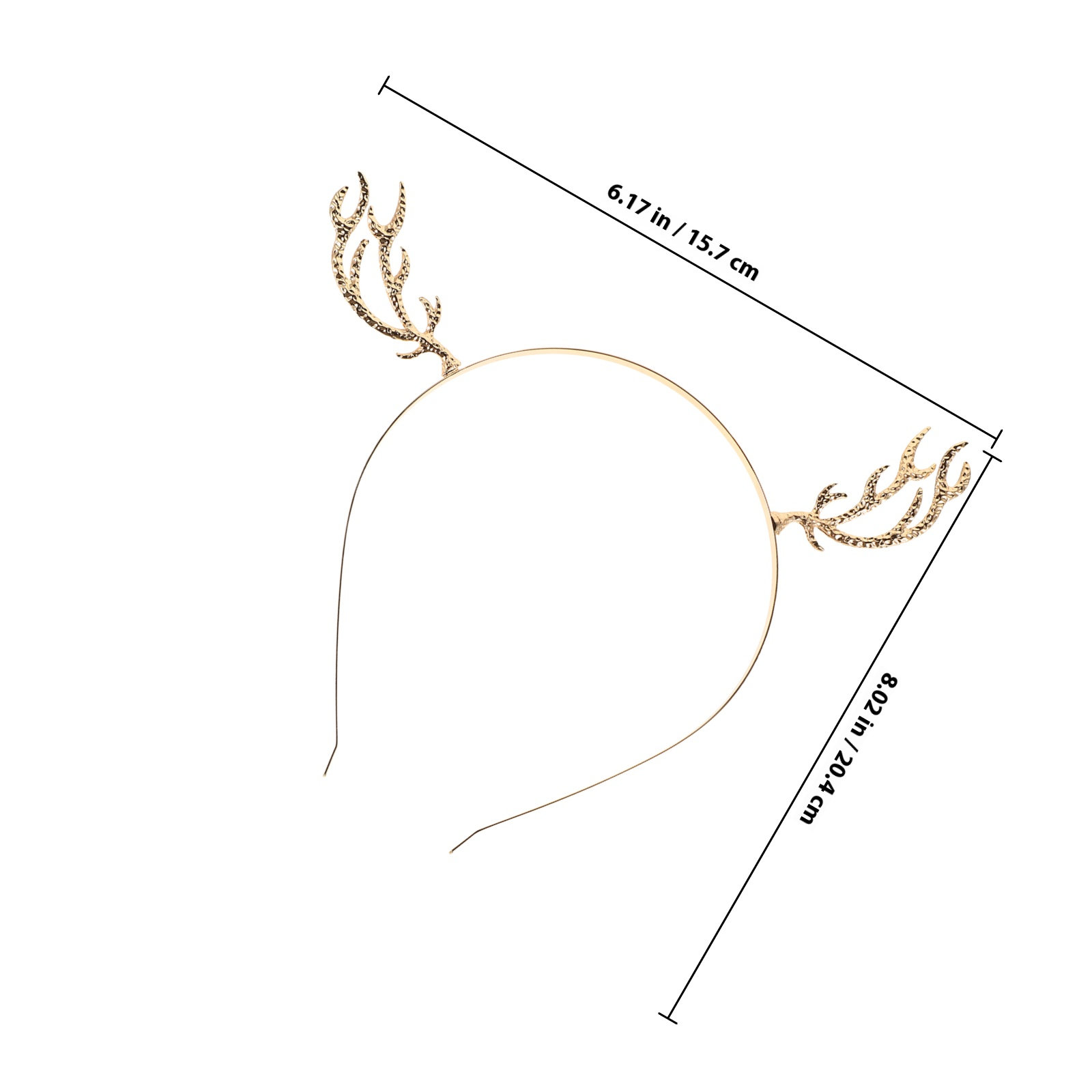 Metal Rhinestone Hair Hoop Ant - Reindeer Antlers Headband ulasan dan harga