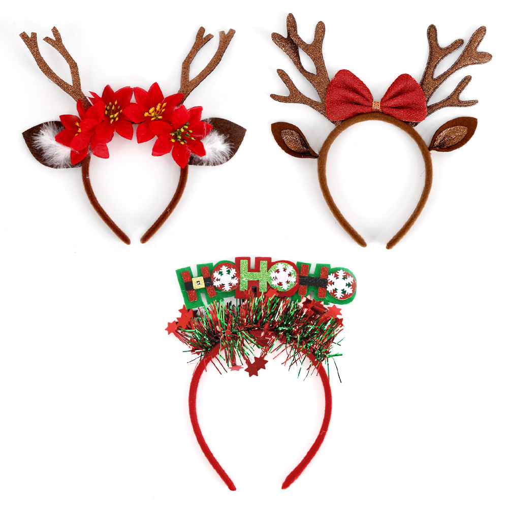 Merry Christmas Headband Reind - Reindeer Antlers Headband ulasan dan harga