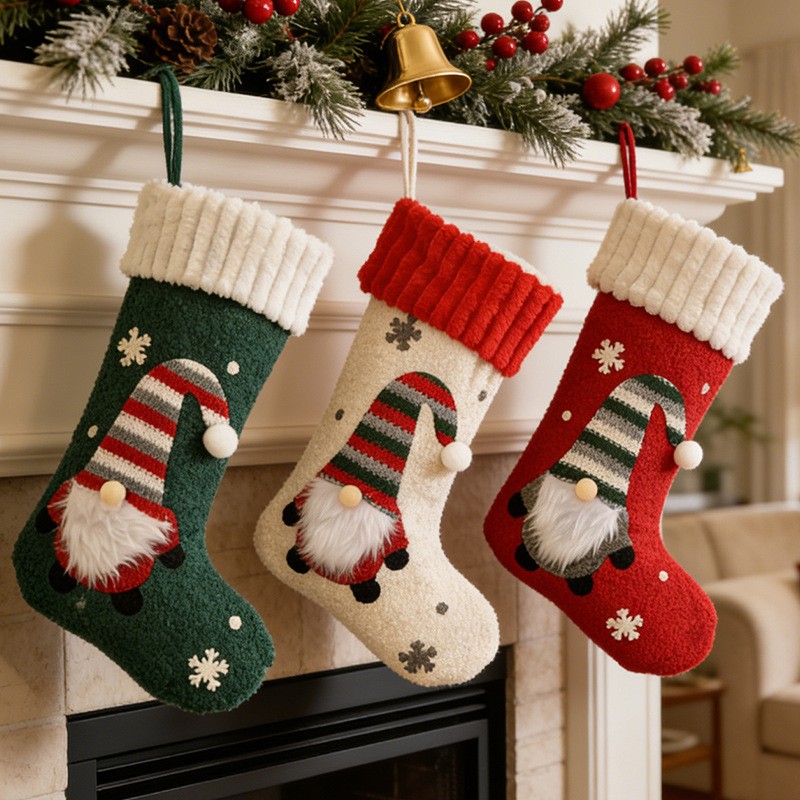 Large Faceless Old Man Christm - Christmas Stocking Hanging ulasan dan harga