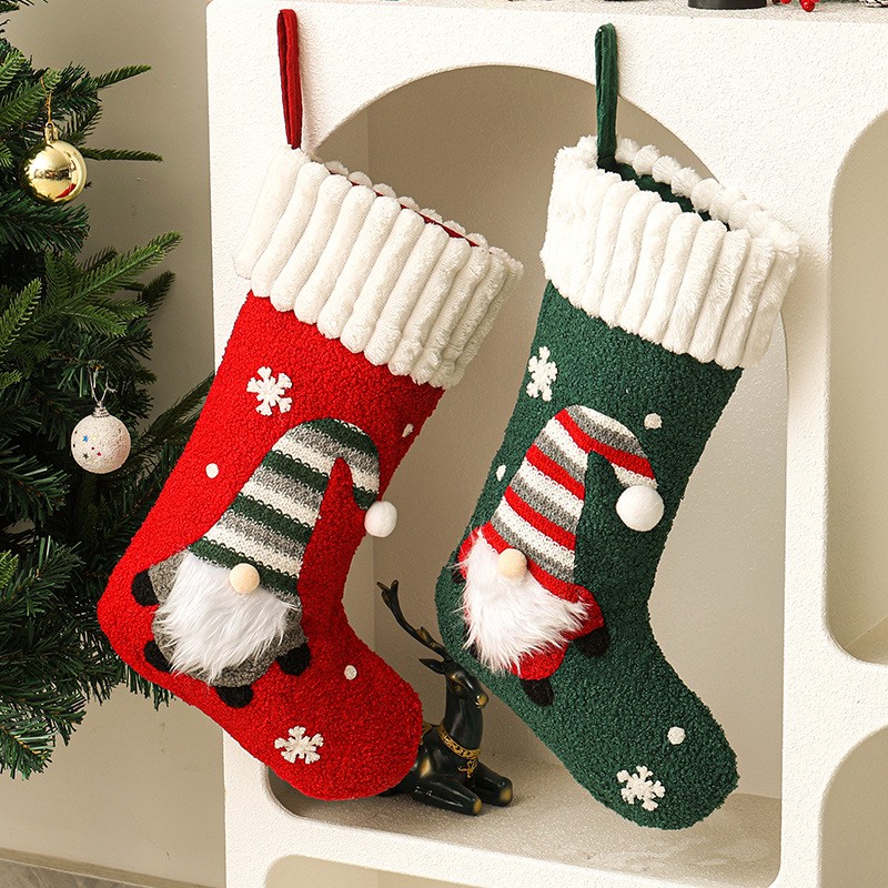 Large Faceless Old Man Christm - Christmas Stocking Hanging ulasan dan harga