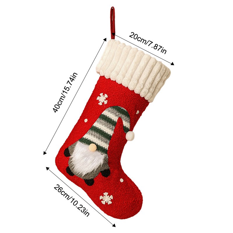Large Faceless Old Man Christm - Christmas Stocking Hanging ulasan dan harga